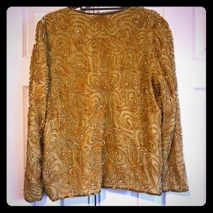 Gold sequin vintage jacket